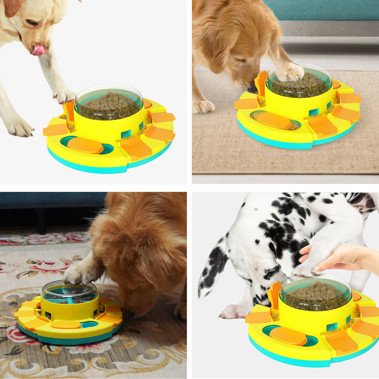 Dog Slow Feeder Food Treat Dispenser Interactive Training Toys