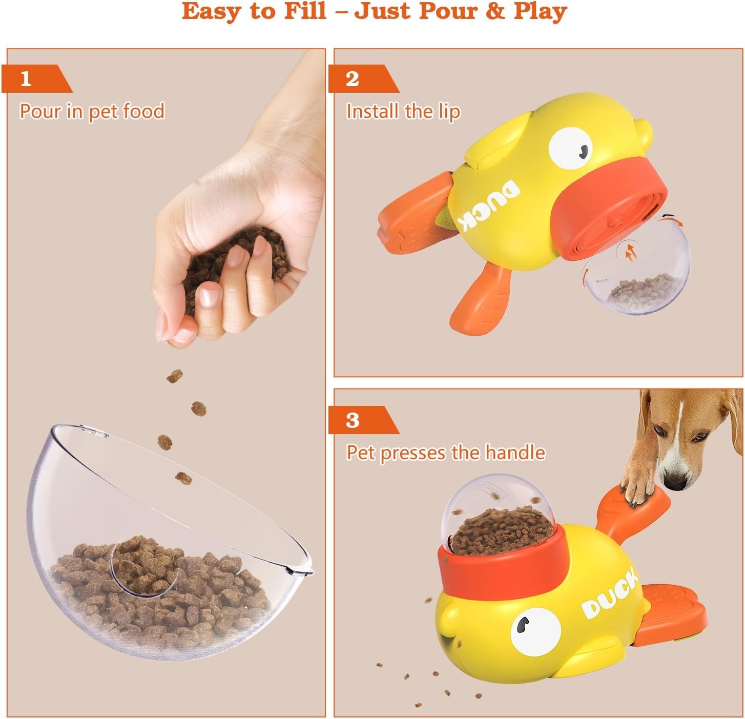 Dog Interactive Treat Dispenser Toy Food Slow Feeder