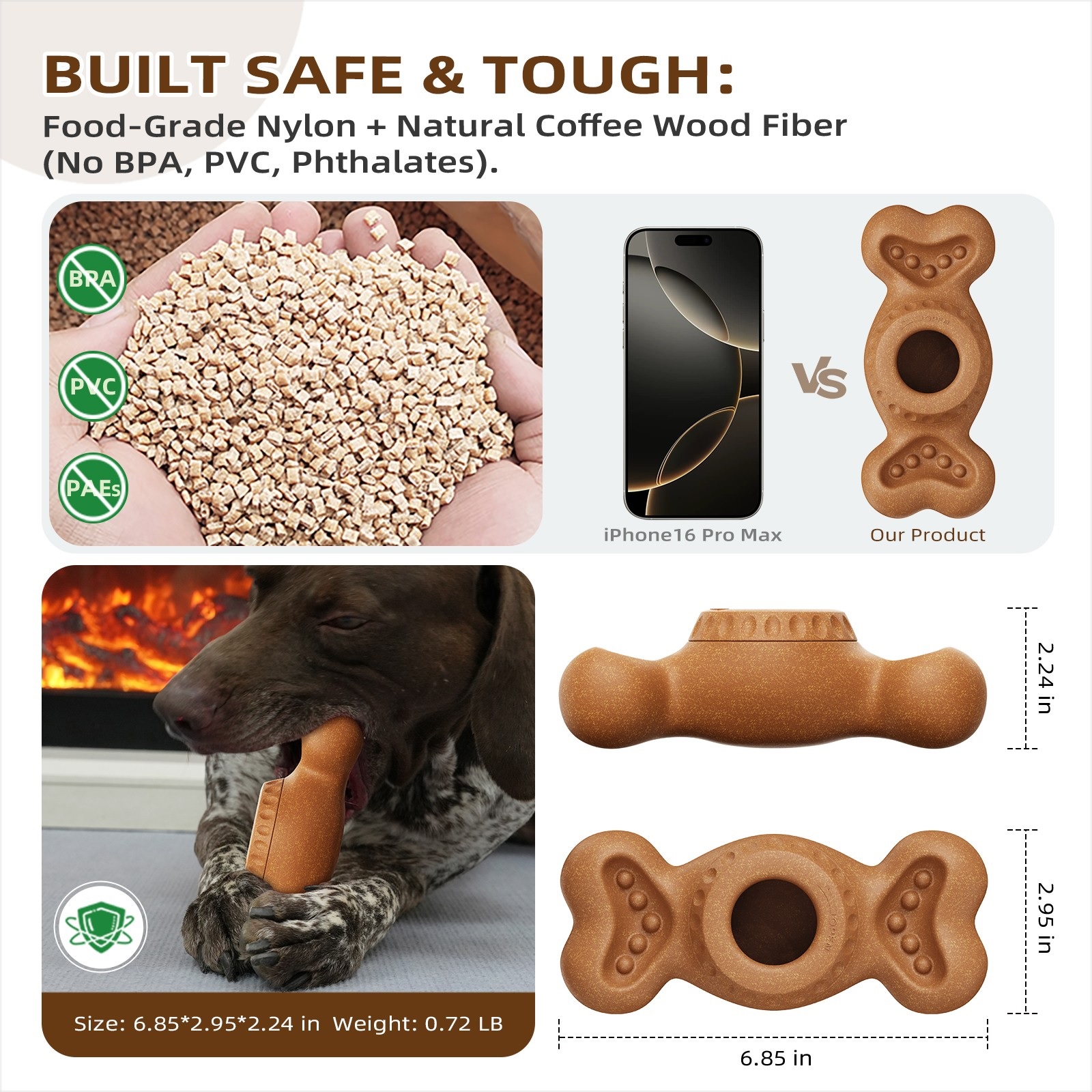 Dog Treat Chew Toys Ice Cream Holder Freeze Bone with Mold Cups