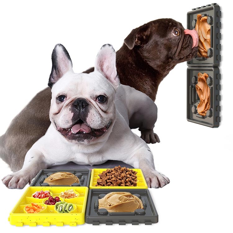 Dog Slow Feeding Lick Mat Peanut Butter Licking Plate for Doggy Puppy Indoor Application