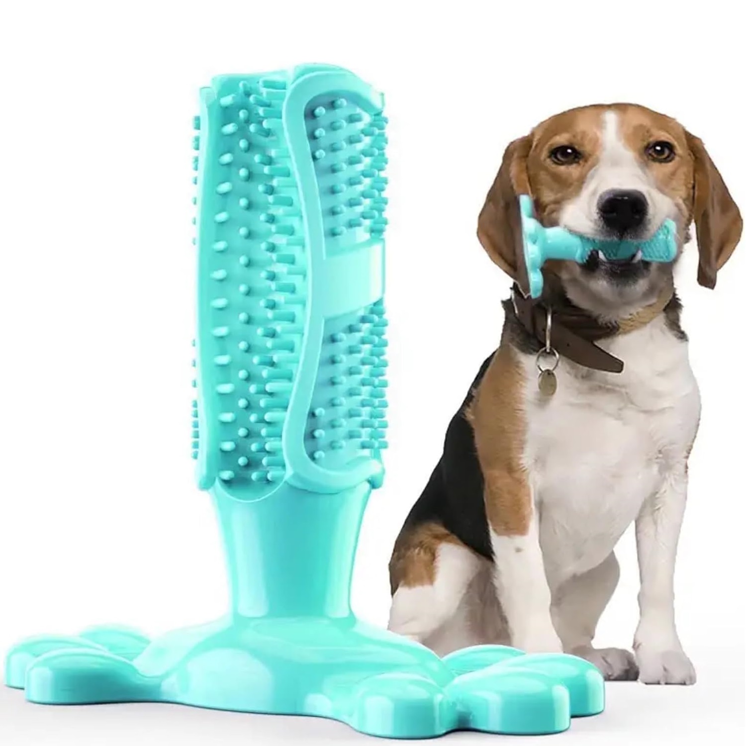 Dog Toothbrush Stick Chew Toys Tough Interactive Toy for Aggressive Chewers