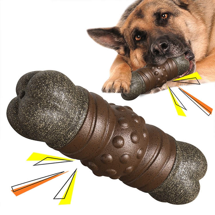 Squeaky Bone Dog Toy Durable Chew Toys for Large Medium Breed Dog